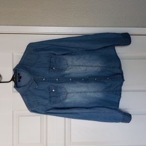 Ladies jean button up